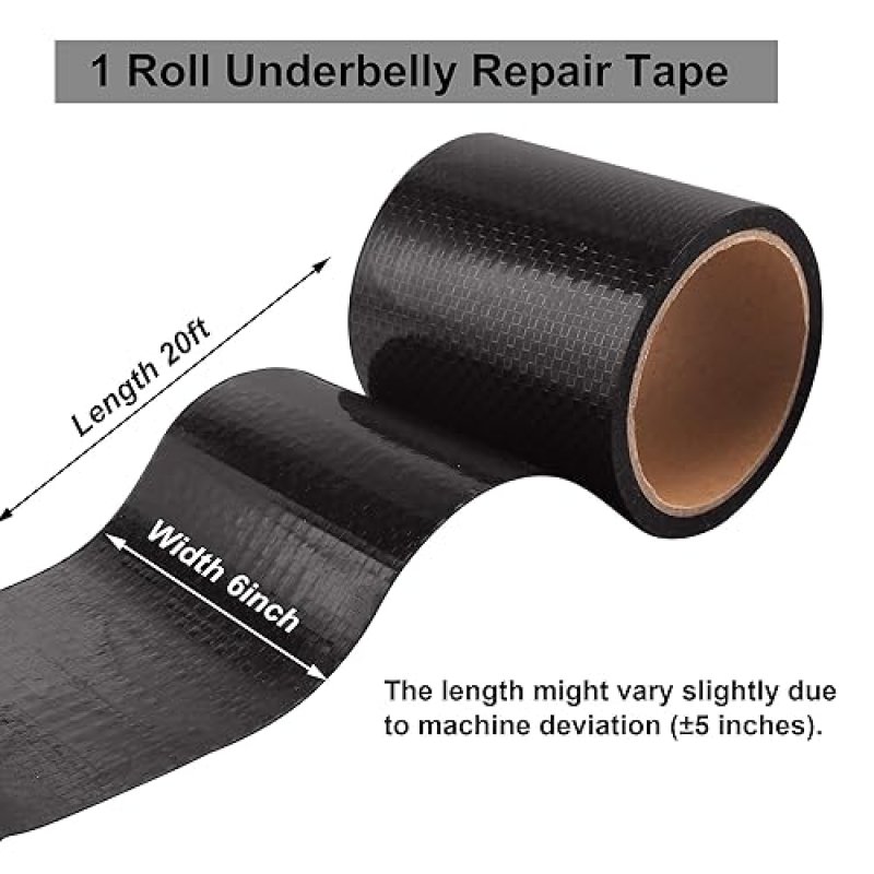 WATERPROOF FLEX BELLY TAPE FOR RV UNDERBELLY WITH PERMANENT SEALING ADHESIVE 6'' X 20' - IDEAL FOR MOBILE HOME CAMPER TRAVEL TRAILER REPAIR PATCH