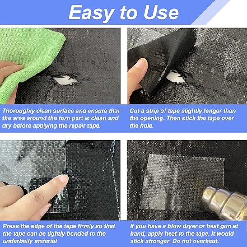 WATERPROOF FLEX BELLY TAPE FOR RV UNDERBELLY WITH PERMANENT SEALING ADHESIVE 6'' X 20' - IDEAL FOR MOBILE HOME CAMPER TRAVEL TRAILER REPAIR PATCH