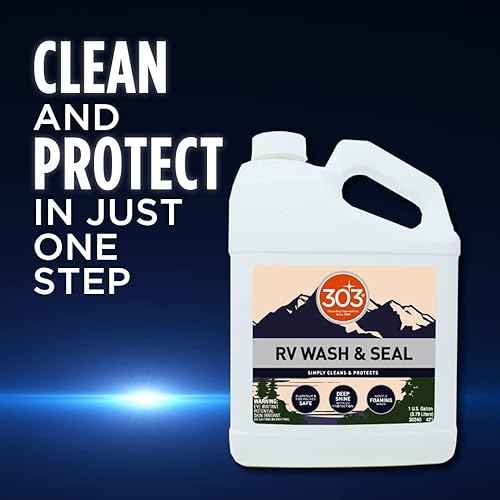 RV WASH & SEAL CLEAN STREAK-FREE FINISH PH NEUTRAL HIGH FOAMING FORMULA DEEP GLOSS ON RVS CAMPERS POP-UPS MOTORHOMES 1 GALLON 30240
