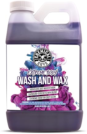 CHEMICAL GUYS EXTREME BODYWASH & WAX CAR WASH SOAP 64 FL OZ GRAPE SCENT - FOAM CANNON, GUN, BUCKET WASH FOR CARS, TRUCKS, MOTORCYCLES, RVS