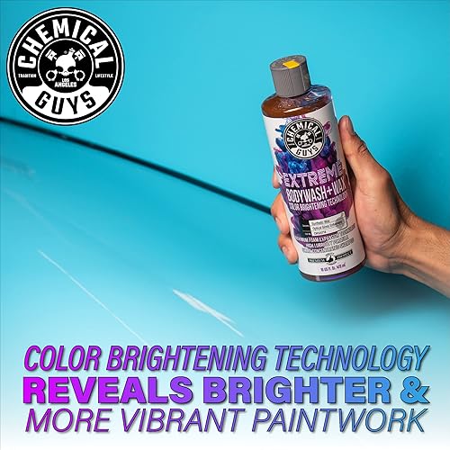 CHEMICAL GUYS EXTREME BODYWASH & WAX CAR WASH SOAP 64 FL OZ GRAPE SCENT - FOAM CANNON, GUN, BUCKET WASH FOR CARS, TRUCKS, MOTORCYCLES, RVS