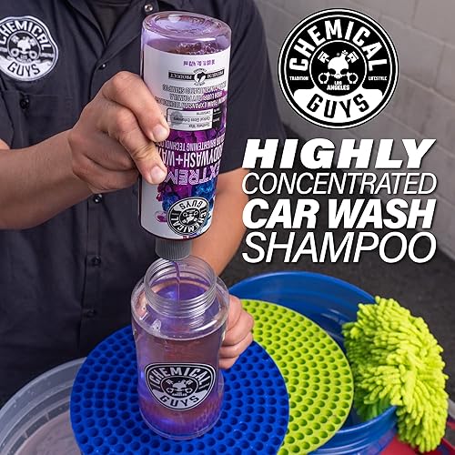 CHEMICAL GUYS EXTREME BODYWASH & WAX CAR WASH SOAP 64 FL OZ GRAPE SCENT - FOAM CANNON, GUN, BUCKET WASH FOR CARS, TRUCKS, MOTORCYCLES, RVS