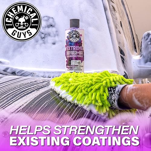 CHEMICAL GUYS EXTREME BODYWASH & WAX CAR WASH SOAP 64 FL OZ GRAPE SCENT - FOAM CANNON, GUN, BUCKET WASH FOR CARS, TRUCKS, MOTORCYCLES, RVS