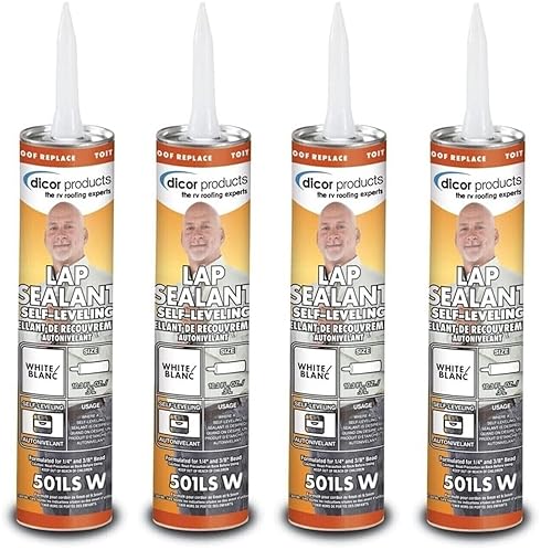 DICOR 501LSW-1 SELF LEVELING LAP SEALANT 4 PACK FOR RV ROOFING