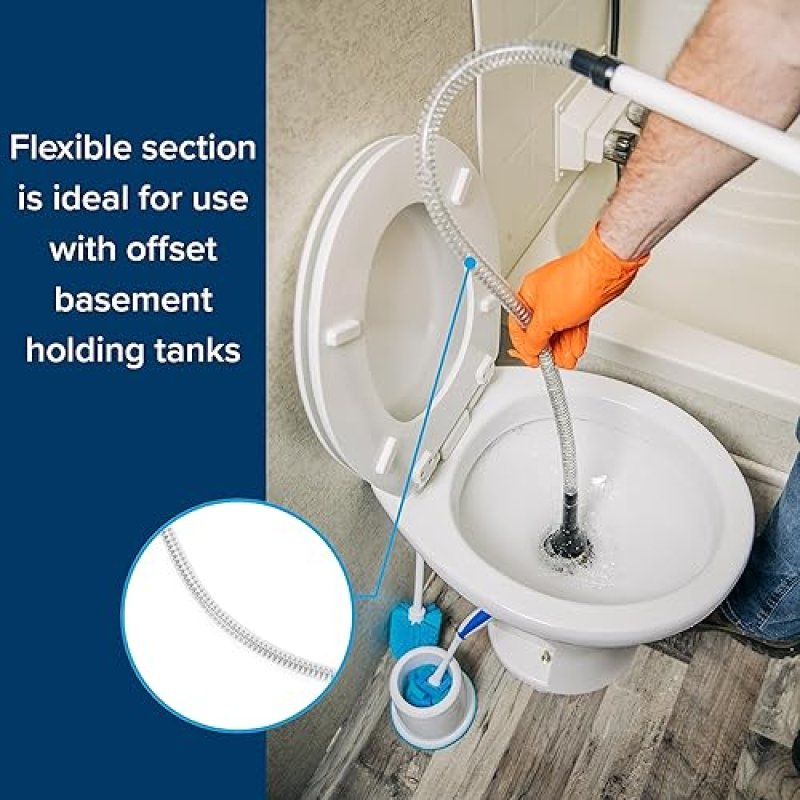 CAMCO CAMPER RV HOLDING TANK SWIVEL STIK RINSER WITH POWERFUL ROTARY CLEANING ACTION AND 34-INCH FLEXIBLE REACH EASY-TO-USE BLACK TANK CLEANER 40074