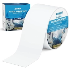 KOHREE RV SEALANT TAPE 4 INCH X 50 FOOT WHITE WATERPROOF UV WEATHERPROOF ROOFING TAPE FOR RV REPAIR WINDOW BOAT TRUCK CAMPER ROOF LEAKS