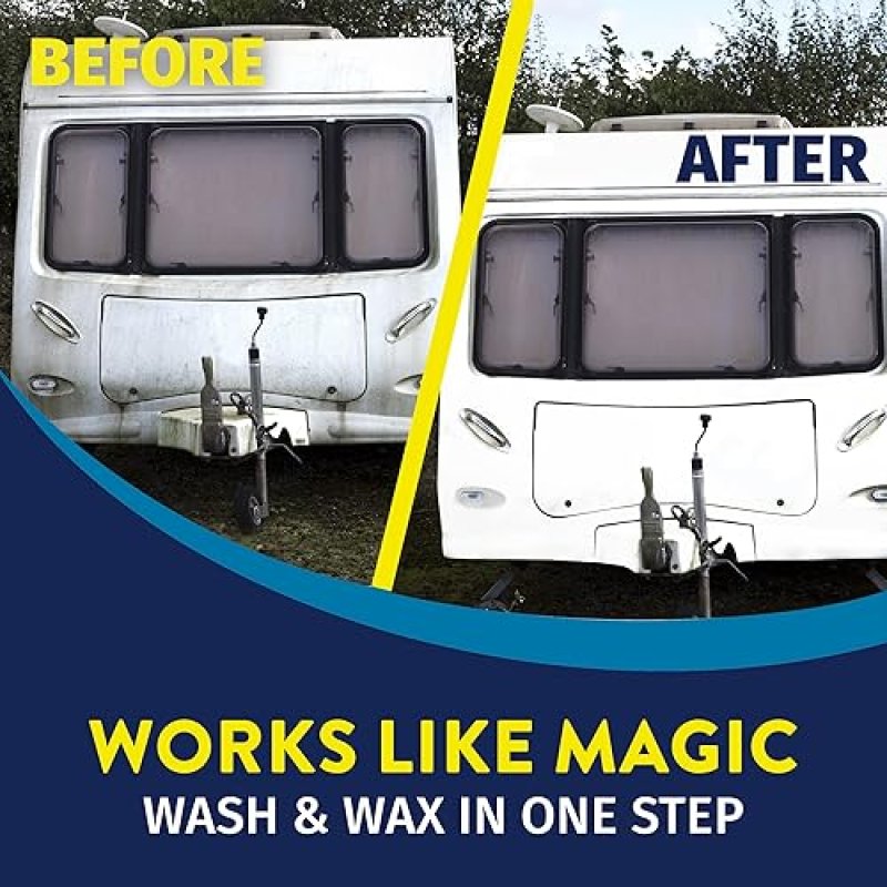 RV WASH WAX CERAMIC PROTECTION CONCENTRATED CAR WASH WAX FOR RVS CAMPERS 20 FL OZ BOTTLE