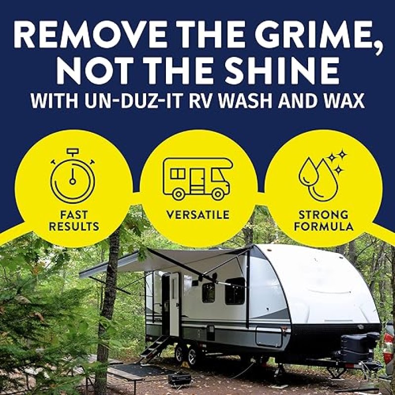 RV WASH WAX CERAMIC PROTECTION CONCENTRATED CAR WASH WAX FOR RVS CAMPERS 20 FL OZ BOTTLE