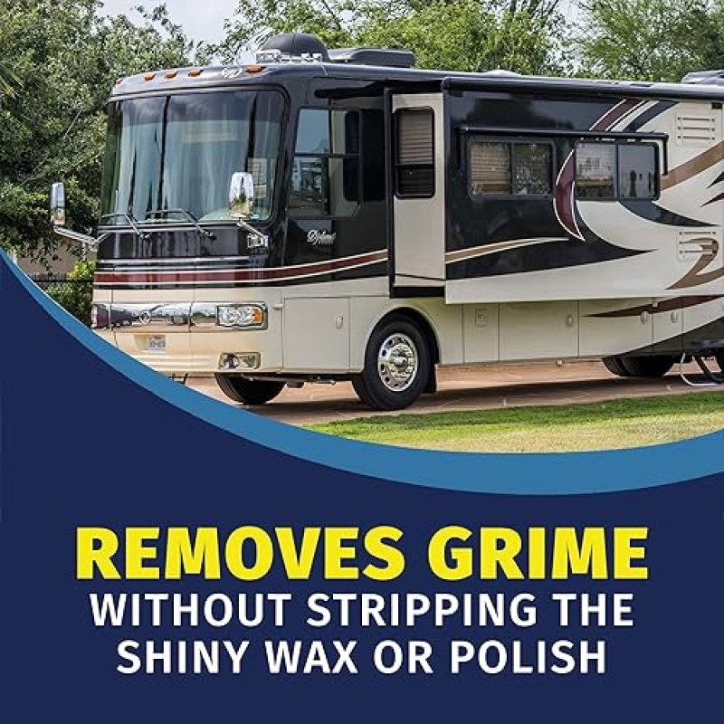 RV WASH WAX CERAMIC PROTECTION CONCENTRATED CAR WASH WAX FOR RVS CAMPERS 20 FL OZ BOTTLE