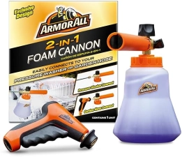 ARMOR ALL 2-IN-1 FOAM CANNON KIT CAR CLEANING KIT FOR VEHICLE CLEANING WITH FOAM CANNON FOAM APPLICATOR ERGONOMIC ADAPTOR 1 COUNT