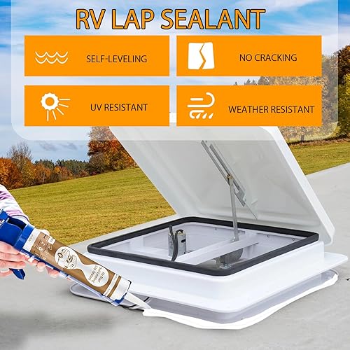 RV ROOF SEALANT 10 PACKS CAMPER ROOF SEALANTS FLEXIBLE WATERPROOF UV RESISTANT SELF LEVELING CAULKING AGENT SOLVES PROBLEMS SUCH AS RV LEAKAGE