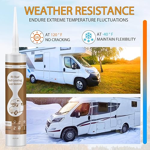 RV ROOF SEALANT 10 PACKS CAMPER ROOF SEALANTS FLEXIBLE WATERPROOF UV RESISTANT SELF LEVELING CAULKING AGENT SOLVES PROBLEMS SUCH AS RV LEAKAGE