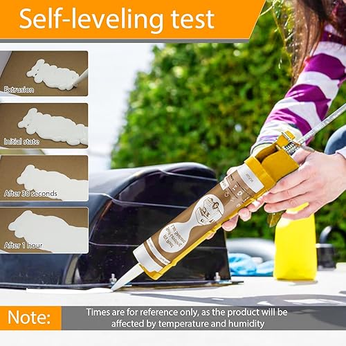 RV ROOF SEALANT 10 PACKS CAMPER ROOF SEALANTS FLEXIBLE WATERPROOF UV RESISTANT SELF LEVELING CAULKING AGENT SOLVES PROBLEMS SUCH AS RV LEAKAGE