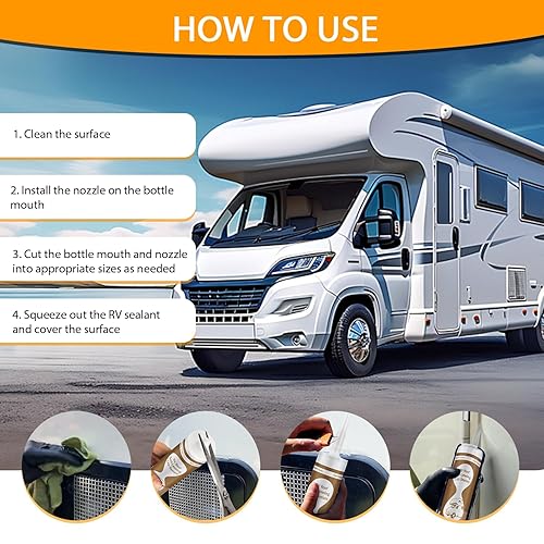 RV ROOF SEALANT 10 PACKS CAMPER ROOF SEALANTS FLEXIBLE WATERPROOF UV RESISTANT SELF LEVELING CAULKING AGENT SOLVES PROBLEMS SUCH AS RV LEAKAGE