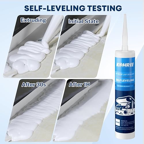 KOHREE RV ROOF SEALANT 12 PACK SELF LEVELING LAP SEALANT WHITE FOR RV ROOFING MAINTENANCE REPAIR