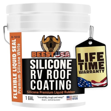 RV ROOF COATING 1 GALLON - LIQUID RUBBER WATERPROOF SEALANT FOR TRAILER CAMPER METAL BUILDING TPO SEALER