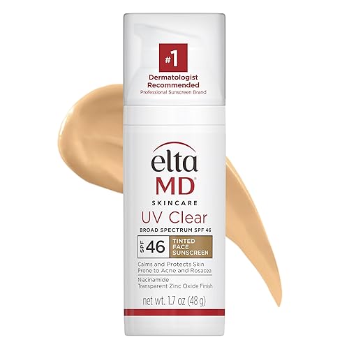 EltaMD UV Clear Tinted Face Sunscreen SPF 46, Oil-Free Zinc Oxide
