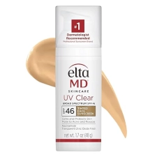 ELTAMD UV CLEAR TINTED FACE SUNSCREEN SPF 46 OIL FREE ZINC OXIDE DERMATOLOGIST RECOMMENDED 1.7 OZ