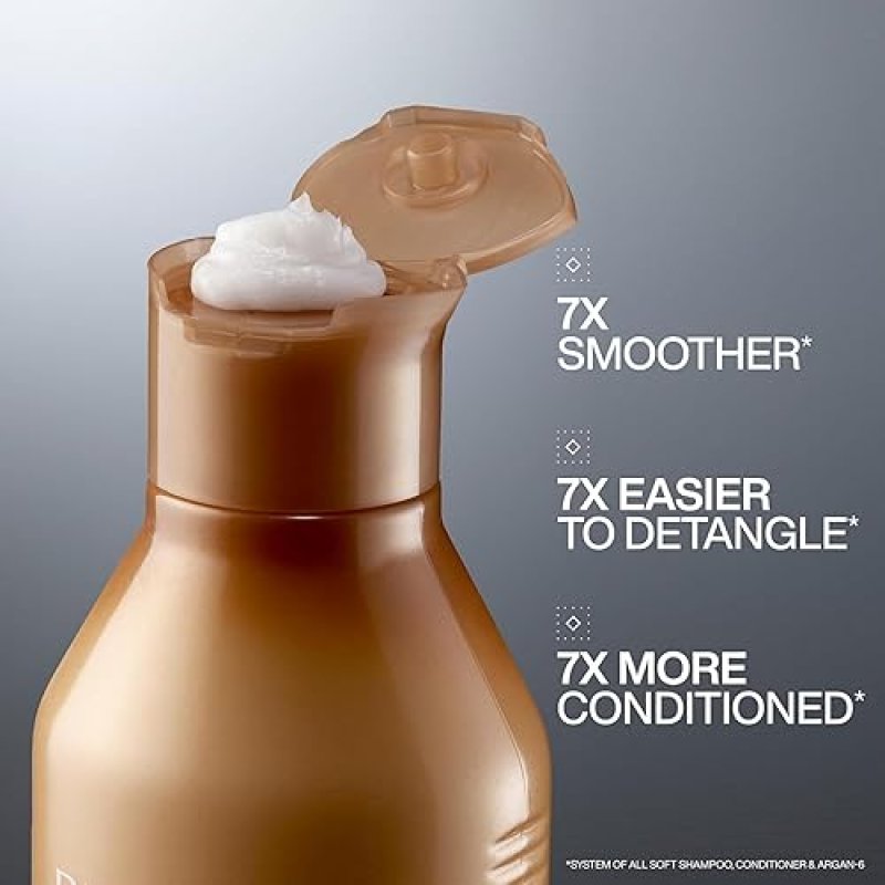 REDKEN ALL SOFT CONDITIONER FOR DRY BRITTLE HAIR - PROVIDES INTENSE SOFTNESS WITH ARGAN OIL - 10.1 FL OZ