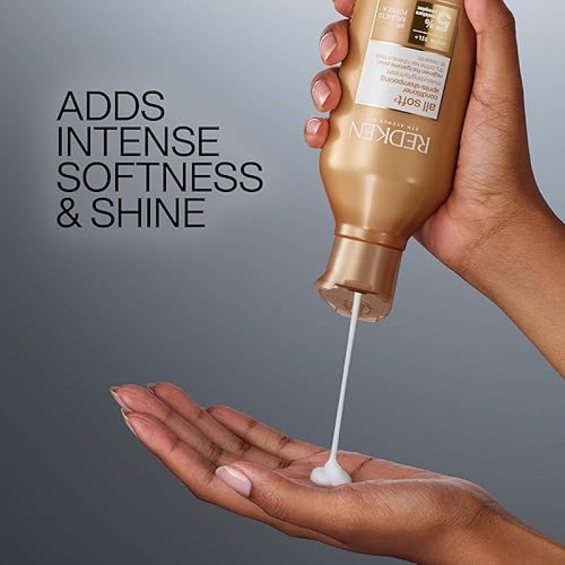 REDKEN ALL SOFT CONDITIONER FOR DRY BRITTLE HAIR - PROVIDES INTENSE SOFTNESS WITH ARGAN OIL - 10.1 FL OZ