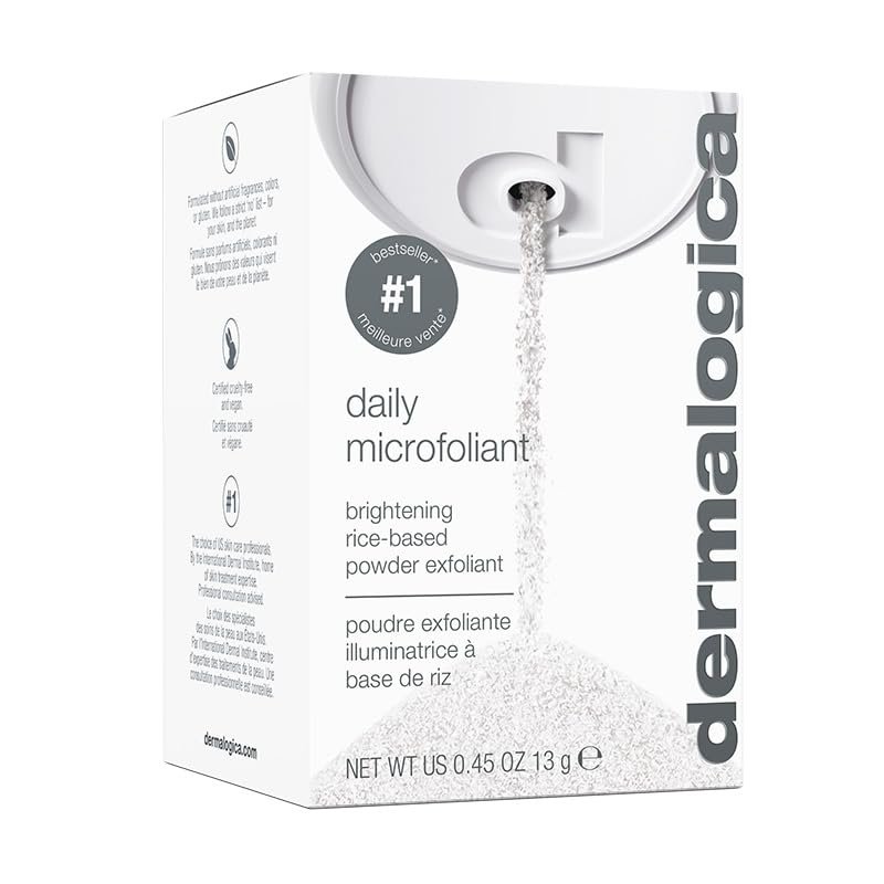 DERMALOGICA DAILY MICROFOLIANT FACE EXFOLIATOR SCRUB POWDER SALICYLIC ACID PAPAYA ENZYME BRIGHTER SMOOTHER SKIN DAILY