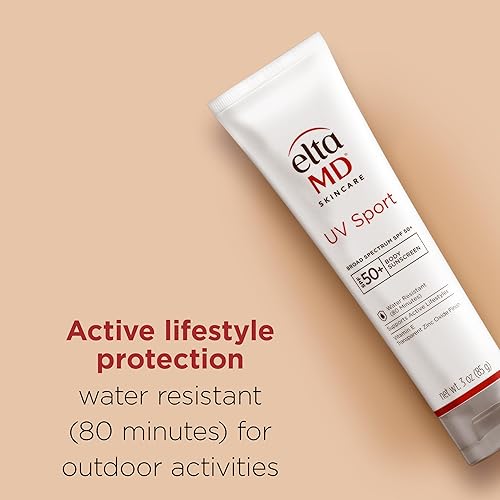 ELTAMD UV SPORT BODY SUNSCREEN SPF 50 SWEAT & WATER RESISTANT ZINC OXIDE OIL FREE FULL BODY SUNSCREEN
