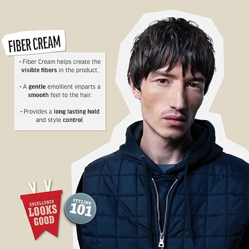 AMERICAN CREW MEN'S FIBER CREAM MEDIUM HOLD NATURAL SHINE 3.3 FL OZ HAIR GEL ALTERNATIVE