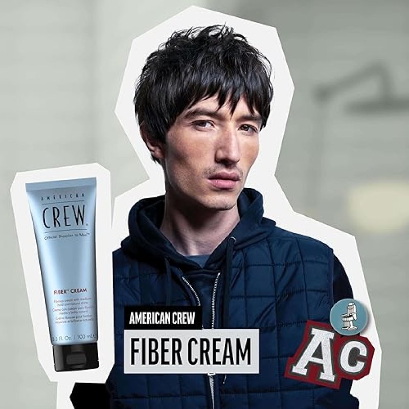 AMERICAN CREW MEN'S FIBER CREAM MEDIUM HOLD NATURAL SHINE 3.3 FL OZ HAIR GEL ALTERNATIVE