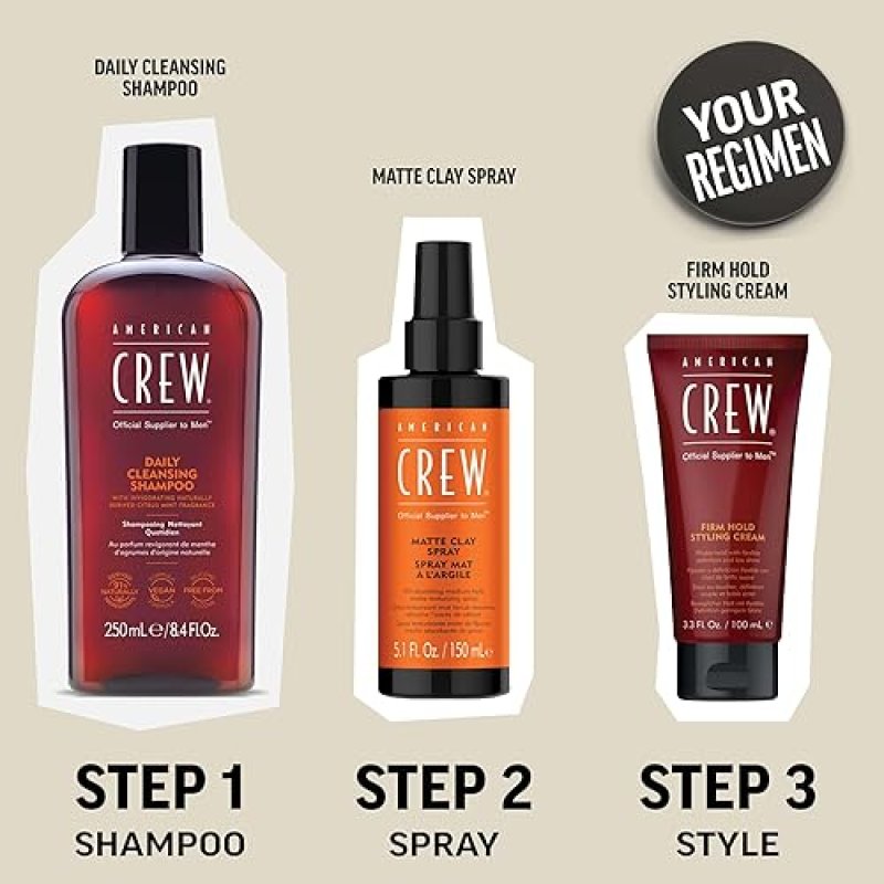 AMERICAN CREW MEN'S FIBER CREAM MEDIUM HOLD NATURAL SHINE 3.3 FL OZ HAIR GEL ALTERNATIVE