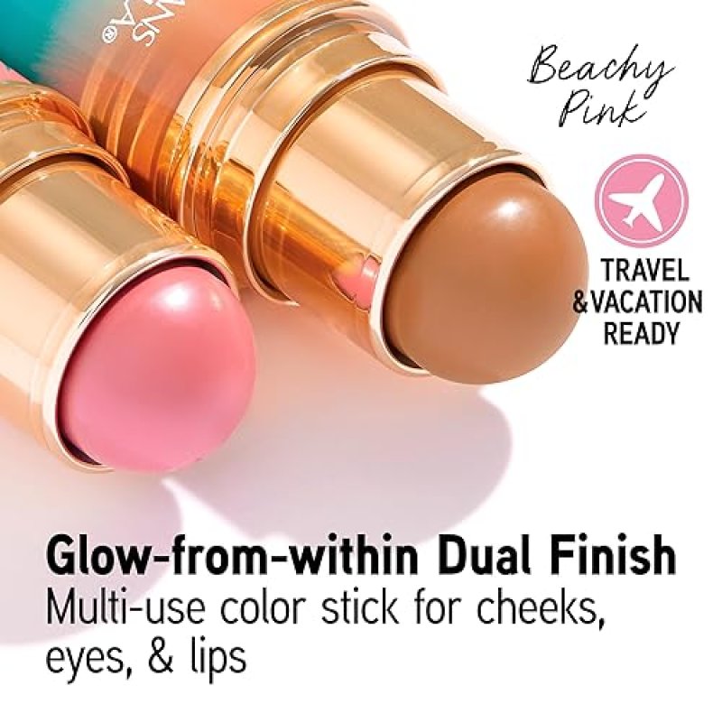 PHYSICIANS FORMULA BUTTER GLOW GO MULTIUSE STICK ULTRA-CREAMY RADIANT FINISH MURUMURU BUTTER VEGAN CRUELTY-FREE BEACHY PINK