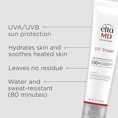 ELTAMD UV SHEER FACE SUNSCREEN SPF 50+ ZINC OXIDE FORMULA FOR FACE AND BODY