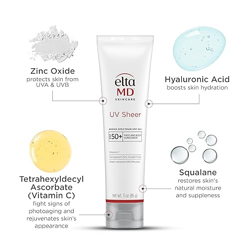 ELTAMD UV SHEER FACE SUNSCREEN SPF 50+ ZINC OXIDE FORMULA FOR FACE AND BODY