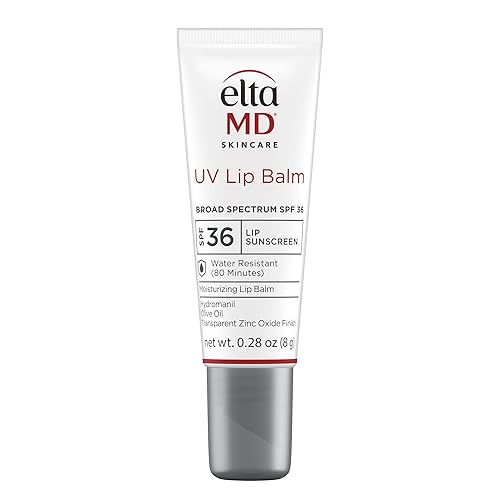 ELTAMD UV LIP BALM SUNSCREEN MOISTURIZING AND PROTECTING DRY CRACKED LIPS WATER RESISTANT UP TO 80 MINUTES TRANSPARENT ZINC OXIDE LIP SUNSCREEN