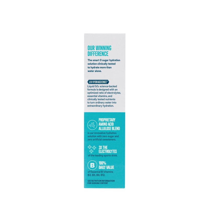 LIQUID I.V. WHITE PEACH SUGAR-FREE HYDRATION MULTIPLIER POWDER, 6 PACKETS