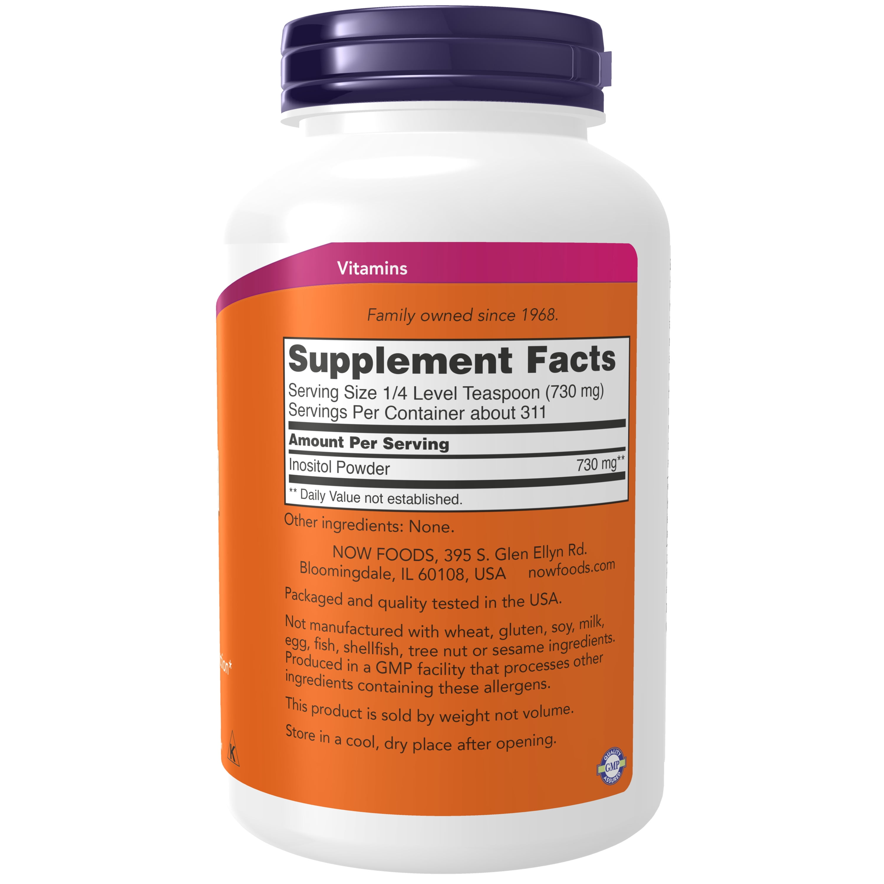 NOW INOSITOL POWDER FOR NEUROTRANSMITTER SIGNALING & CELLULAR HEALTH - 8 OZ