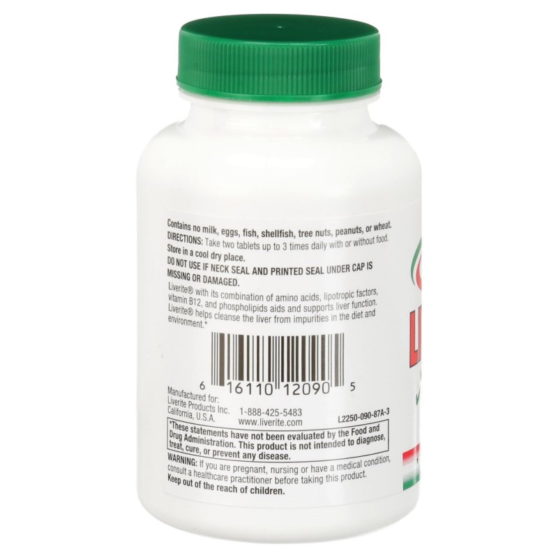 LIVERITE LIVER AID TABLETS, VALUE SIZE, 90 COUNT - SUPPORT LIVER HEALTH