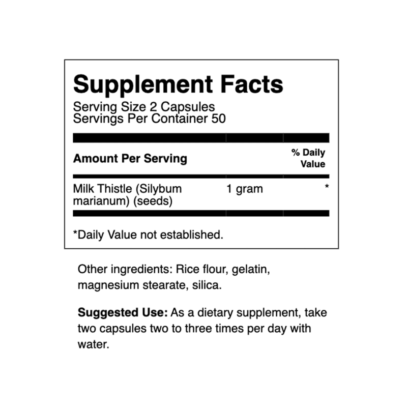 SWANSON PREMIUM ORGANIC MILK THISTLE CAPSULES FOR LIVER HEALTH, 500MG, 100CT