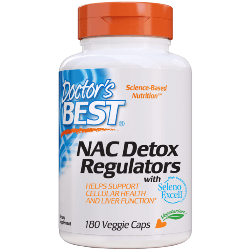 DOCTOR'S BEST NAC DETOX REGULATORS WITH SELENO EXCELL - 180 VEG CAPS