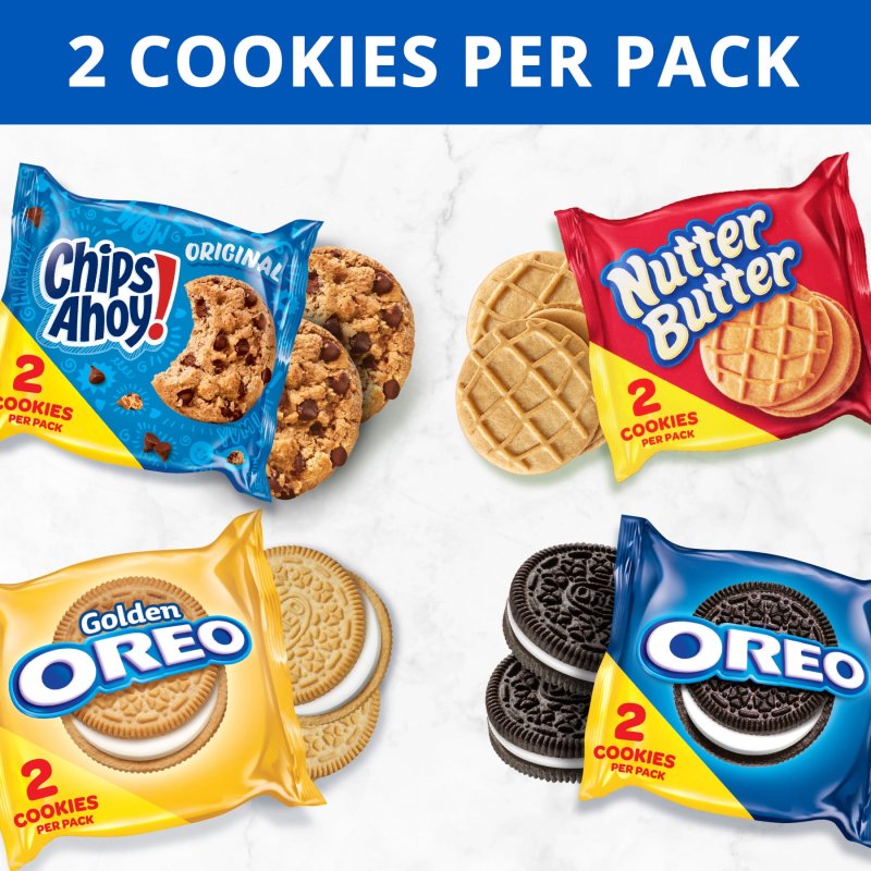 OREO ASSORTED PACK OF OREO, CHIPS AHOY! NUT BUTTER, SOUR PATCH KIDS, AND SWEDISH FISH SNACKS, 40 PACKS