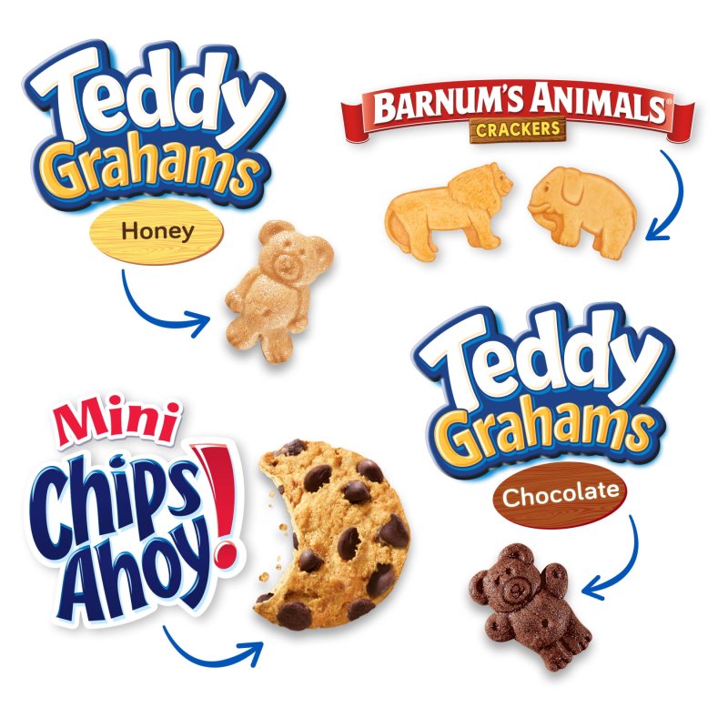 NABISCO TEDDY GRAHAMS, CHIPS AHOY! AND BARNUM'S ANIMAL CRACKERS VARIETY PACK, 20-PACK