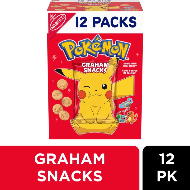 NABISCO POKEMON GRAHAM SNACKS, 12-PACK GRAHAM CRACKER COOKIES