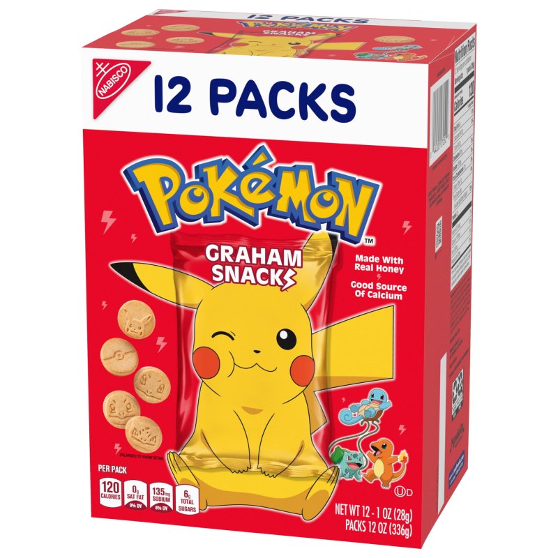 NABISCO POKEMON GRAHAM SNACKS, 12-PACK GRAHAM CRACKER COOKIES