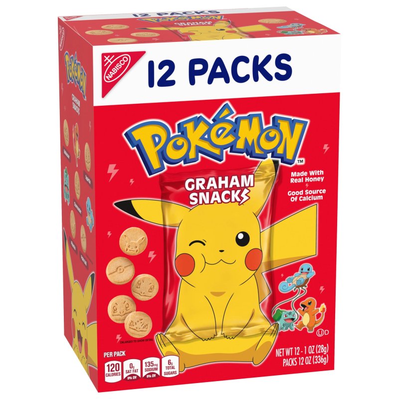NABISCO POKEMON GRAHAM SNACKS, 12-PACK GRAHAM CRACKER COOKIES