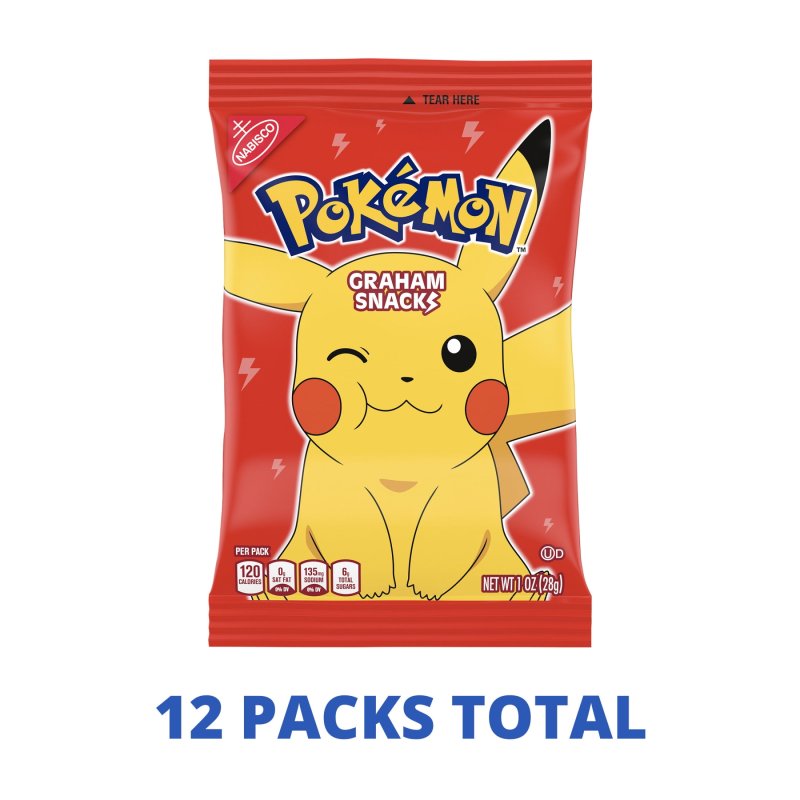 NABISCO POKEMON GRAHAM SNACKS, 12-PACK GRAHAM CRACKER COOKIES