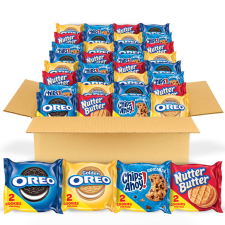 OREO ASSORTED COOKIE SNACK PACKS: OREO ORIGINAL, OREO GOLDEN, CHIPS AHOY! & BUTTER PECAN COOKIES, 56-COUNT