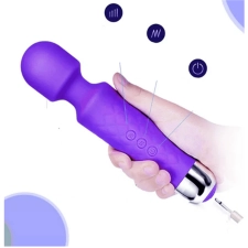 CORDLESS DEEP TISSUE PERCUSSION MASSAGER FOR PAIN RELIEF, PURPLE