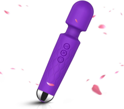 TIFOR PORTABLE ELECTRIC HANDHELD MASSAGER FOR NECK AND BACK - RECHARGEABLE AND WATERPROOF - PURPLE