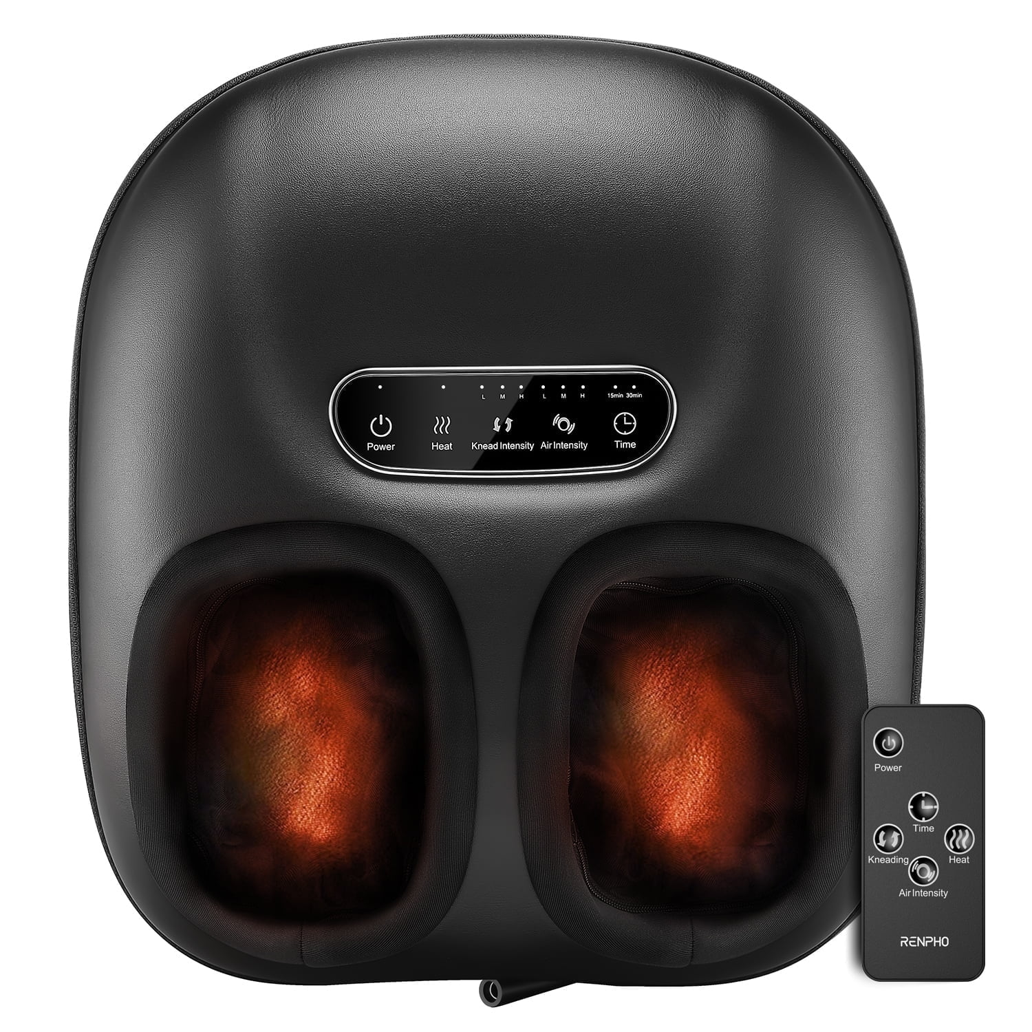RENPHO SHIATSU FOOT MASSAGER WITH HEAT | BOOST BLOOD CIRCULATION | FITS UP TO SIZE 11 | BLACK