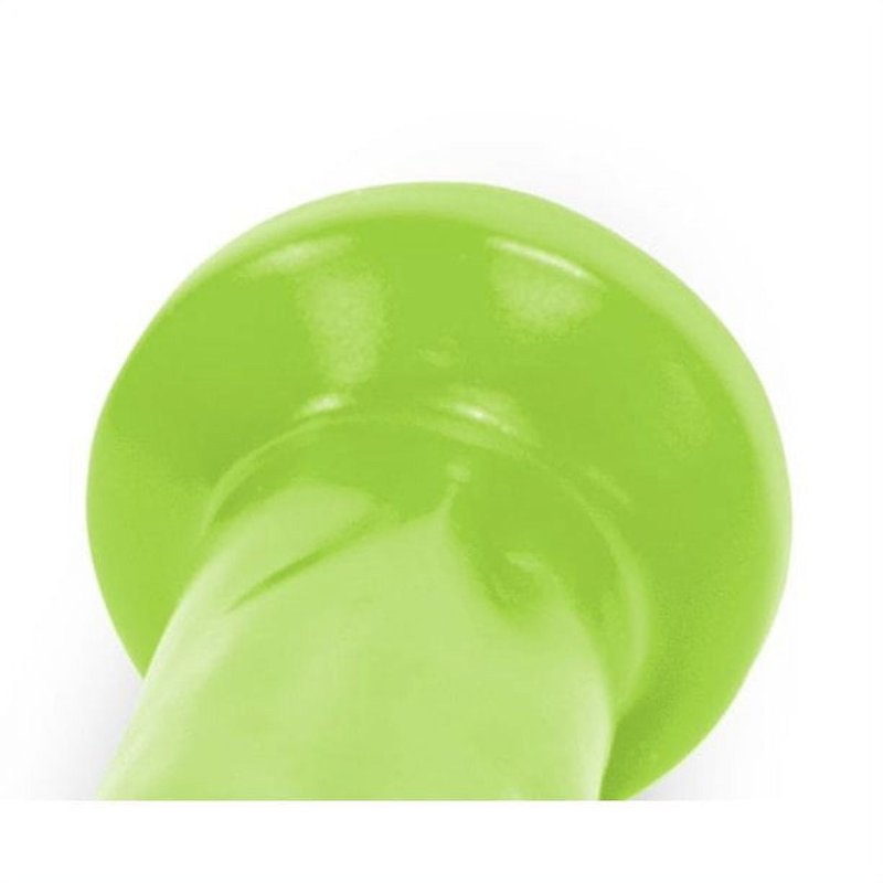 LICKERLISH NEON GREEN 8" SILICONE MASSAGER WITH SUCTION CUP - LICKERLISH BRAND