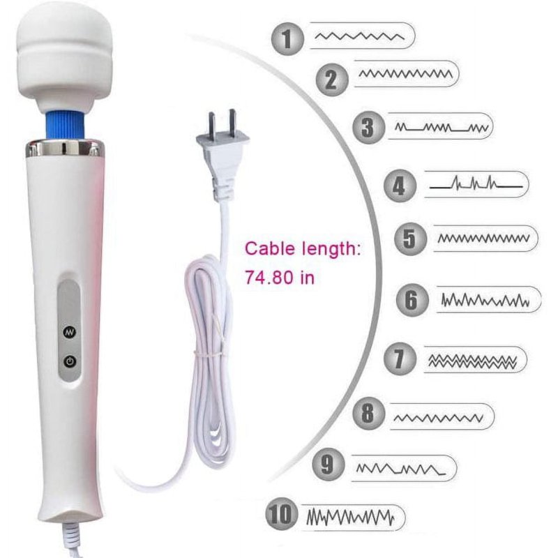 YAYUN WHITE HANDHELD ELECTRIC BACK MASSAGER FOR SPORTS RECOVERY AND PAIN RELIEF
